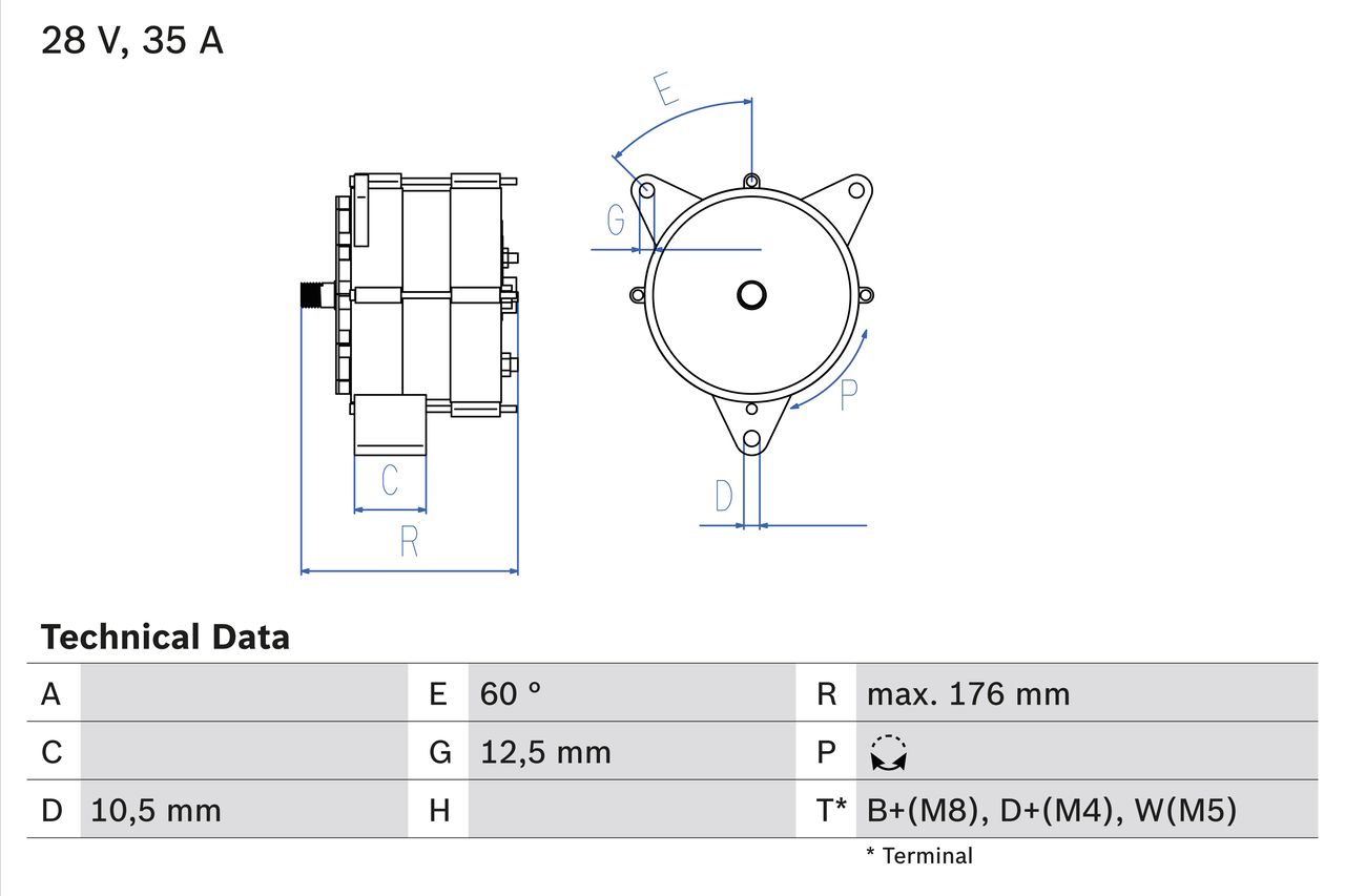 BOSCH 0 986 037 440 Alternator
