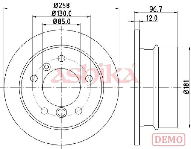 ASHIKA 61-00-0518C Brake disc