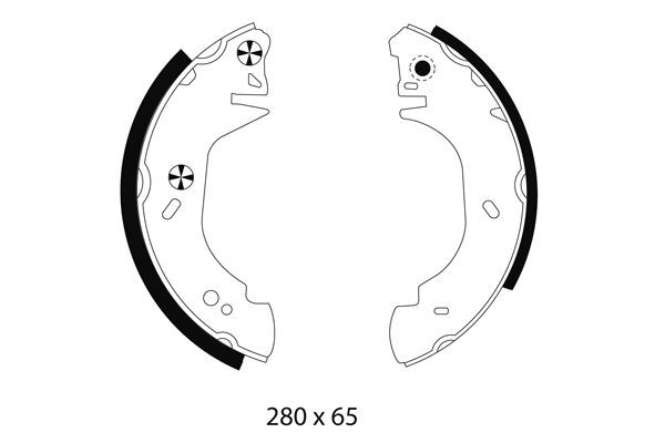 TEXTAR 91044201 Brake shoe set