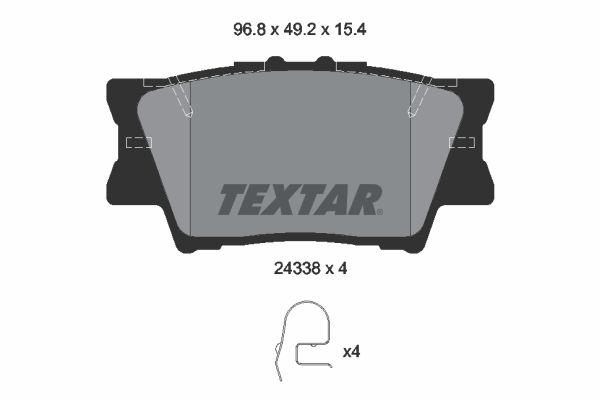 TEXTAR 2433801 Brake pad set, disc brake