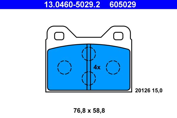 ATE 13.0460-5029.2 Brake pad set, disc brake
