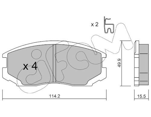 CIFAM 822-382-0 Brake pad set, disc brake