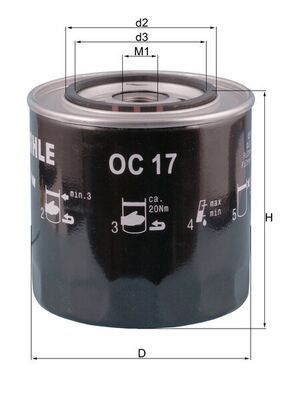 KNECHT OC 17 Oil filter