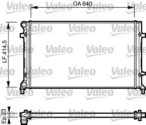 VALEO 734332 Radiator, engine cooling