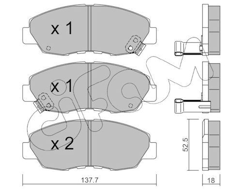 CIFAM 822-384-0 Brake pad set, disc brake
