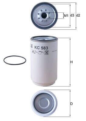 MAHLE KC 583D Fuel filter