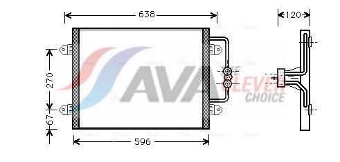 AVA CLEVER CHOICE RTA5256 Condenser, air conditioning