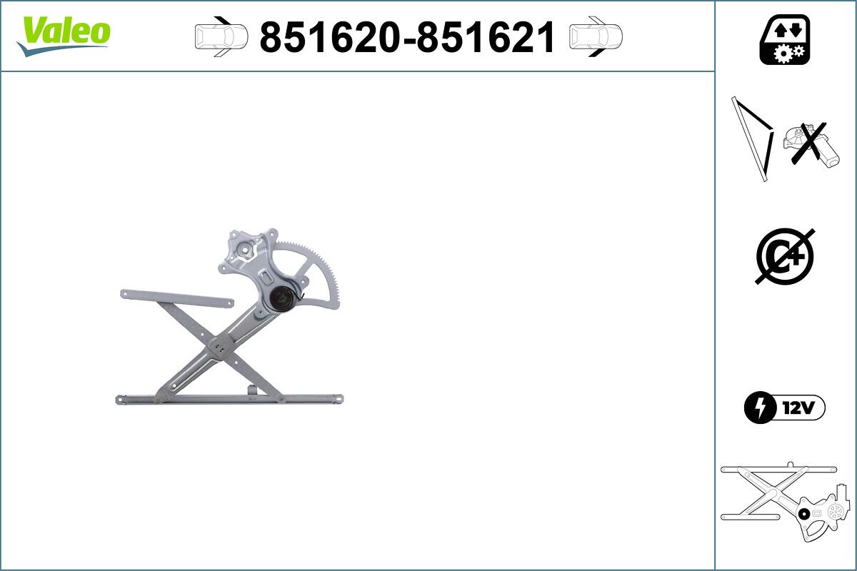 VALEO 851620 Window regulator