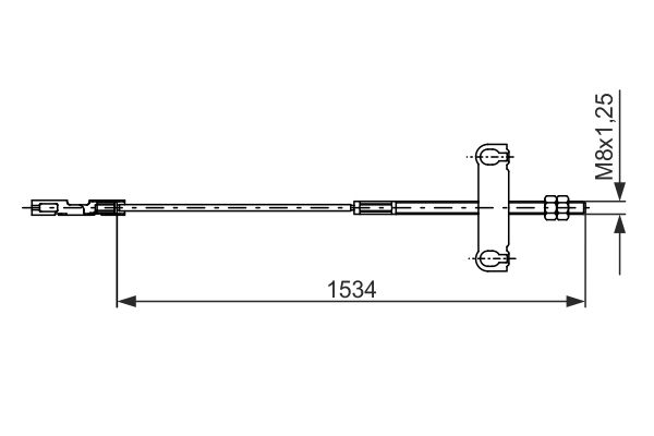 BOSCH 1 987 482 195 Cable pull, parking brake