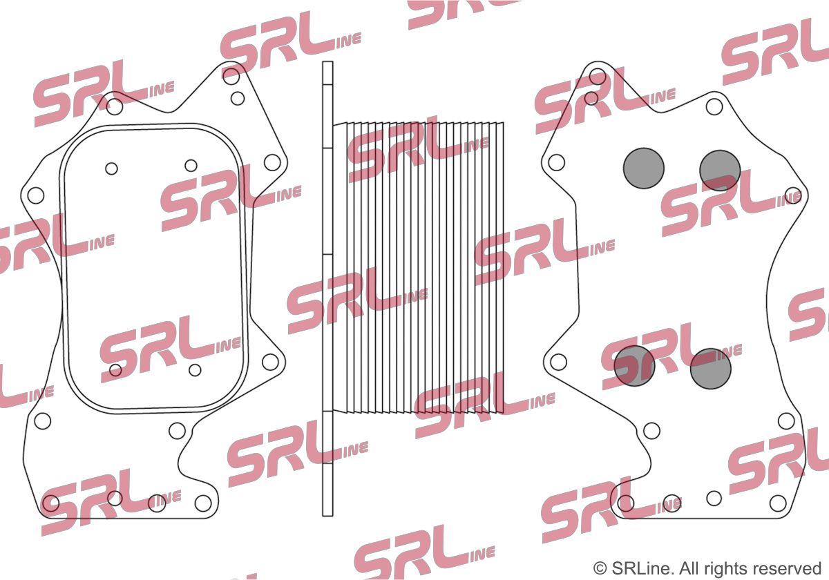 SRLINE 1337L8-1 Oil cooler, engine oil