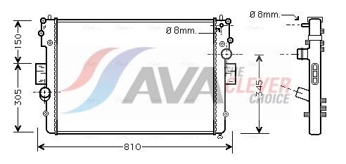 AVA CLEVER CHOICE IVA2057 Radiator, engine cooling