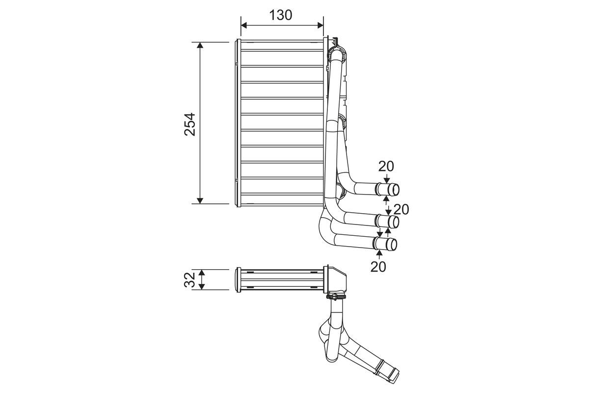 VALEO 811651 Heat exchanger, interior heating