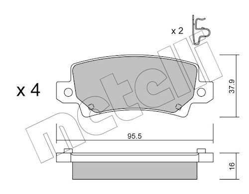 METELLI 22-0447-0 Brake pad set, disc brake
