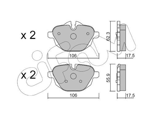 CIFAM 822-920-0 Brake pad set, disc brake
