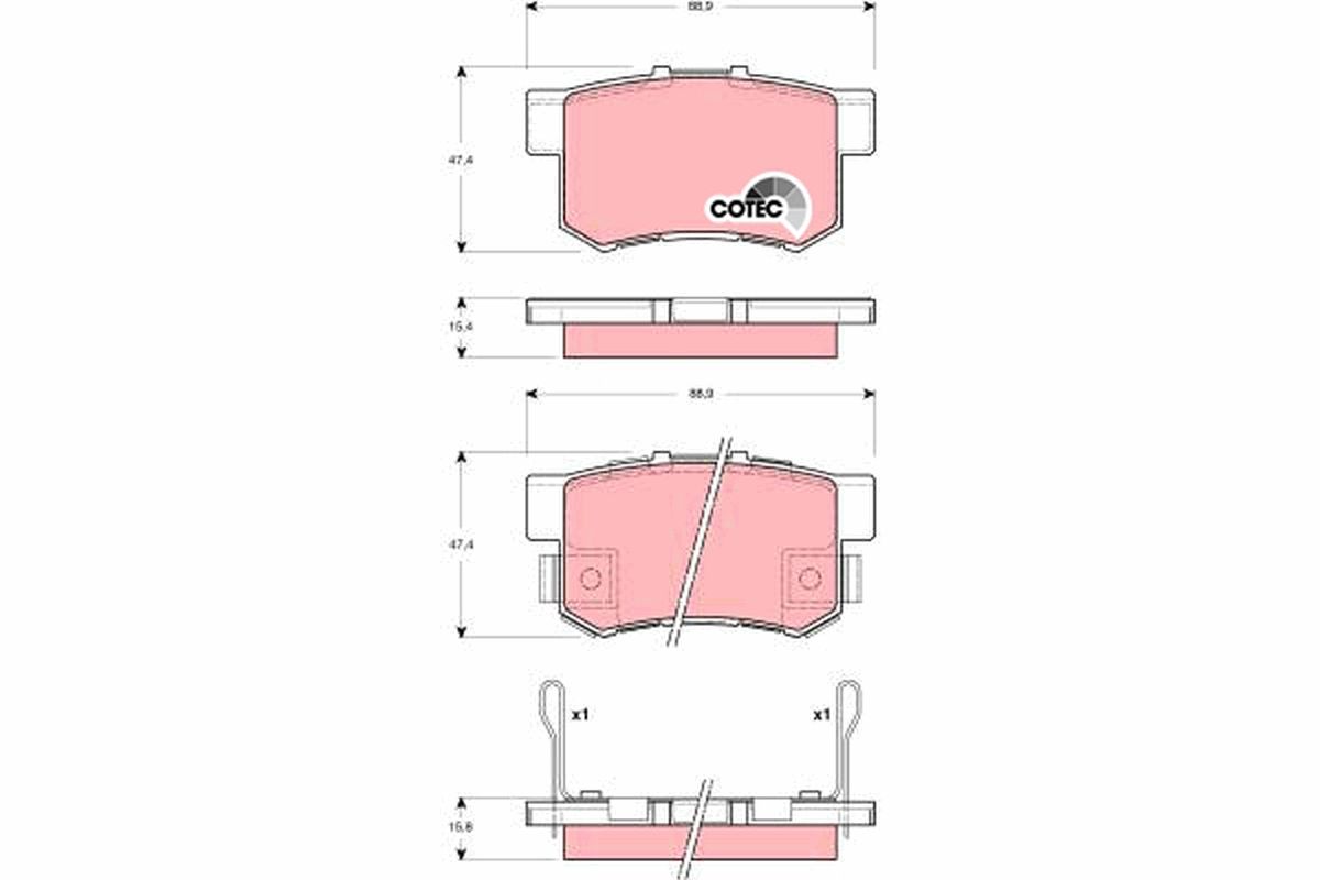 TRW GDB3269 Brake pad set, disc brake