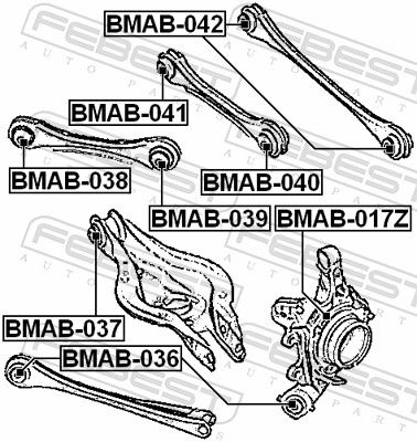 Mounting, control/trailing arm-1