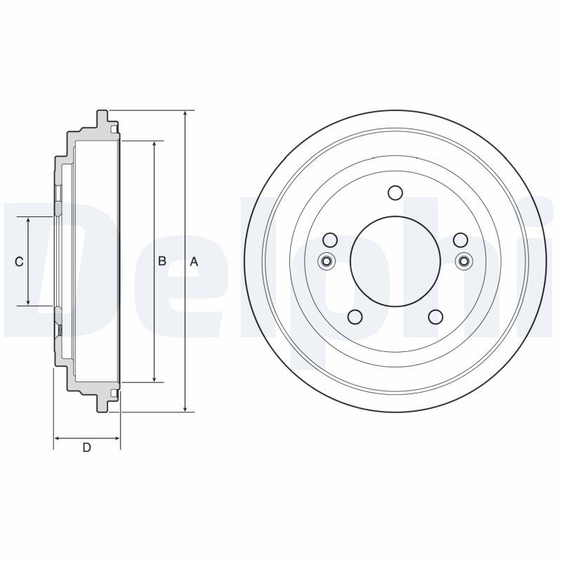 DELPHI BF613 Brake drum