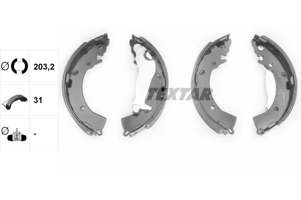 TEXTAR 91063300 Brake shoe set