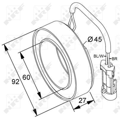 Coil, magnetic clutch (compressor)-4