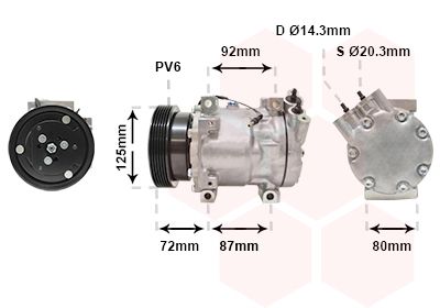 VAN WEZEL 4300K468 Compressor, air conditioning
