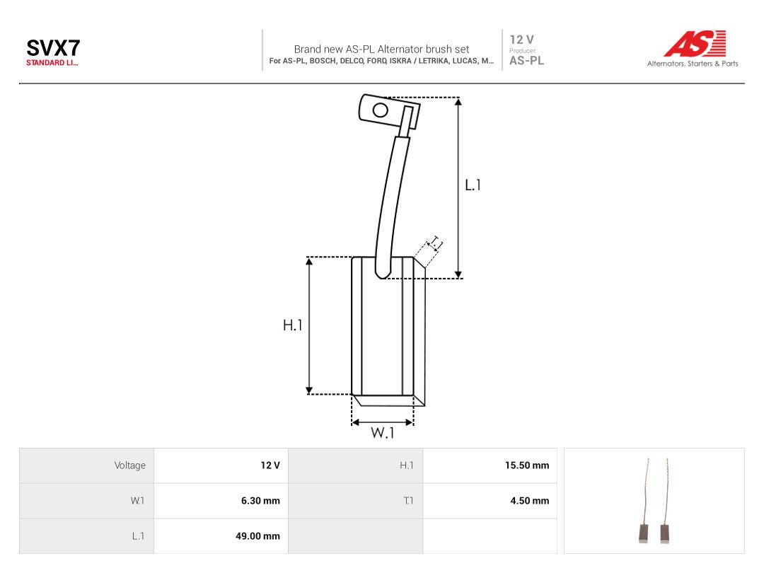 Carbon Brush, alternator-1