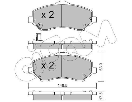 CIFAM 822-862-0 Brake pad set, disc brake