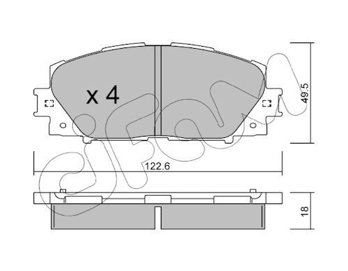 CIFAM 822-745-0 Brake pad set, disc brake