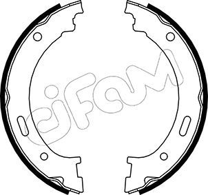 CIFAM 153-361 Brake shoe set, parking brake