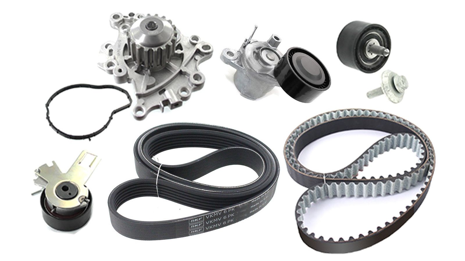 SKF VKMC 13001 Water pump + timing/v-ribbed belt set