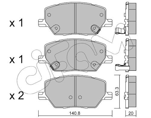 CIFAM 822-1001-0 Brake pad set, disc brake
