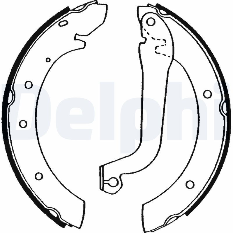 DELPHI LS1570 Brake shoe set