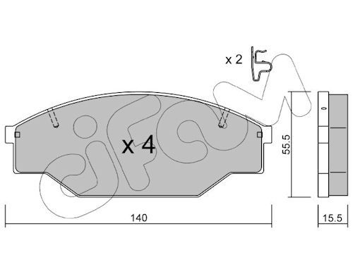 CIFAM 822-227-0 Brake pad set, disc brake