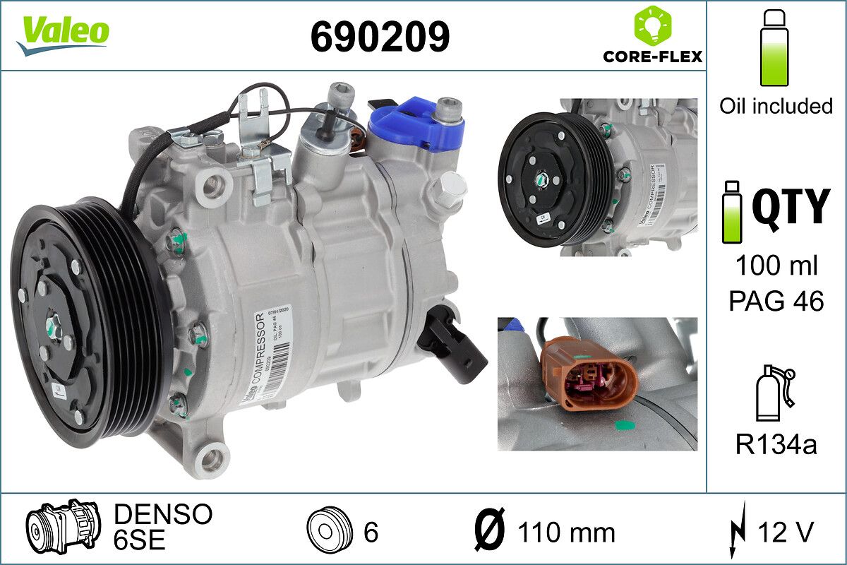 VALEO 690209 Compressor, air conditioning