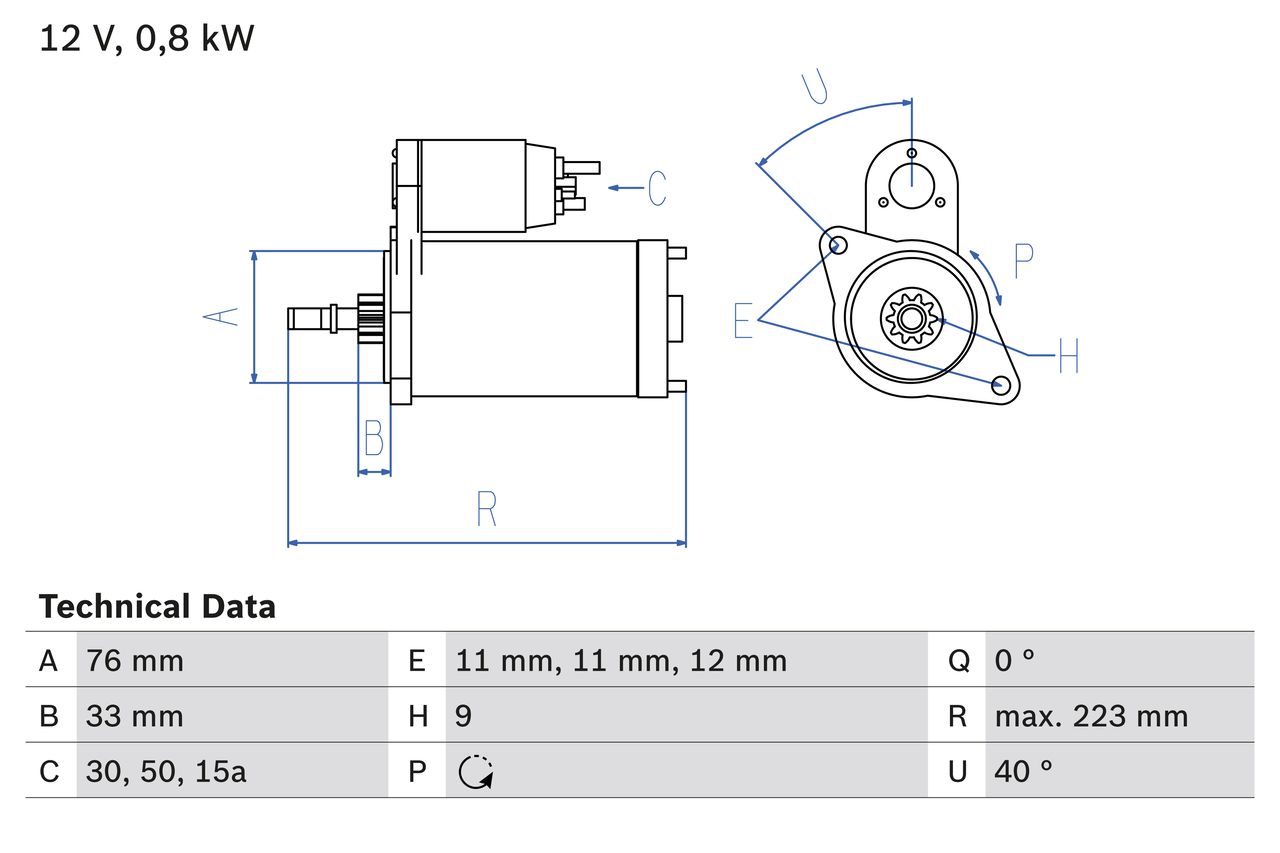 BOSCH 0 986 012 600 Starter