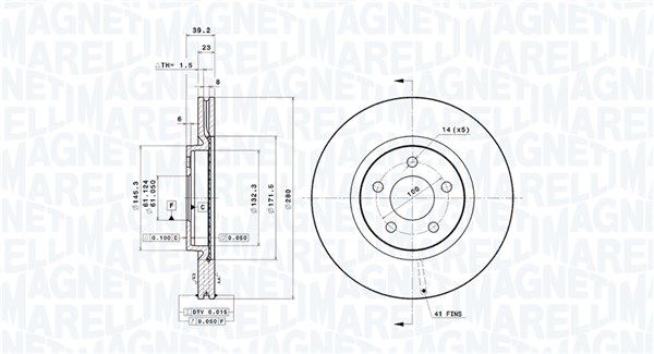 MAGNETI MARELLI 360406205800 Brake disc