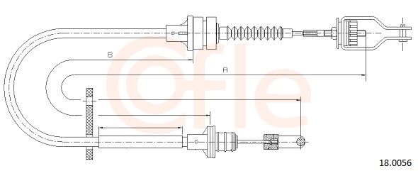 COFLE 92.18.0056 Cable pull, clutch control