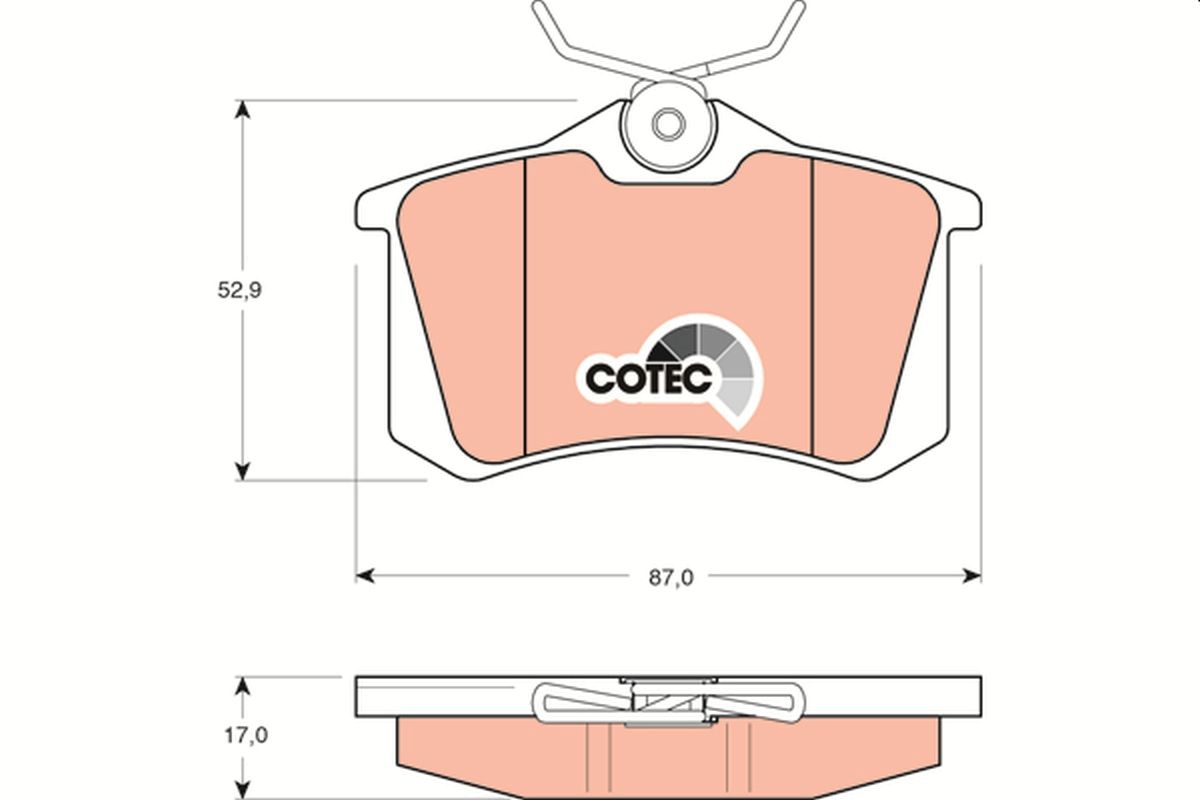 TRW GDB1330 Stabdžių trinkelių rinkinys, diskinis stabdys