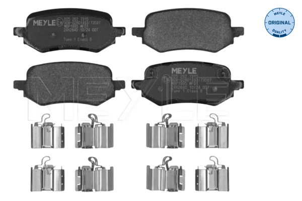 MEYLE 025 262 7315 Brake pad set, disc brake