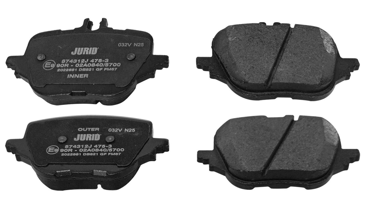 JURID 574312J Brake pad set, disc brake