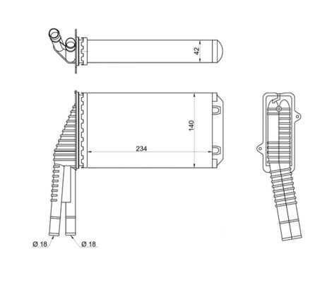 MAHLE AH 378 000S Heat exchanger, interior heating