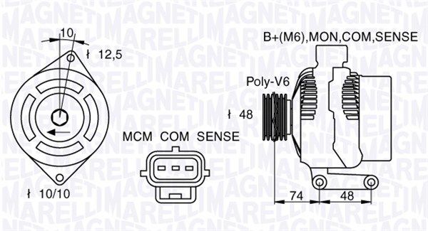 MAGNETI MARELLI 063377411010 Alternator