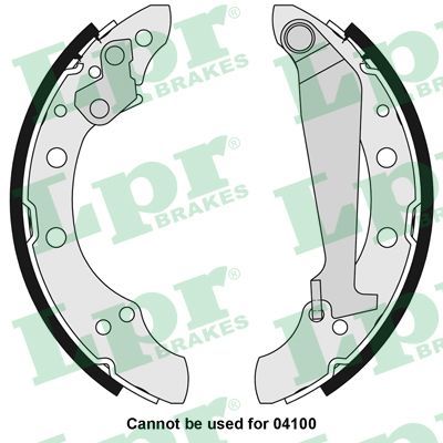 LPR 05730 Brake shoe set