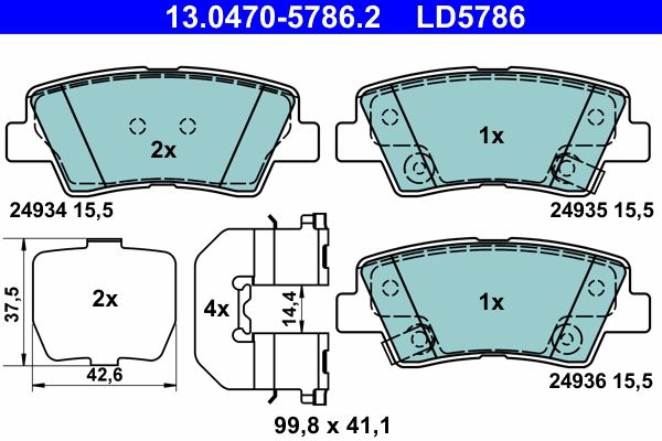 Brake Pad Set, disc brake