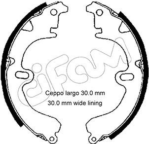 CIFAM 153-419 Brake shoe set