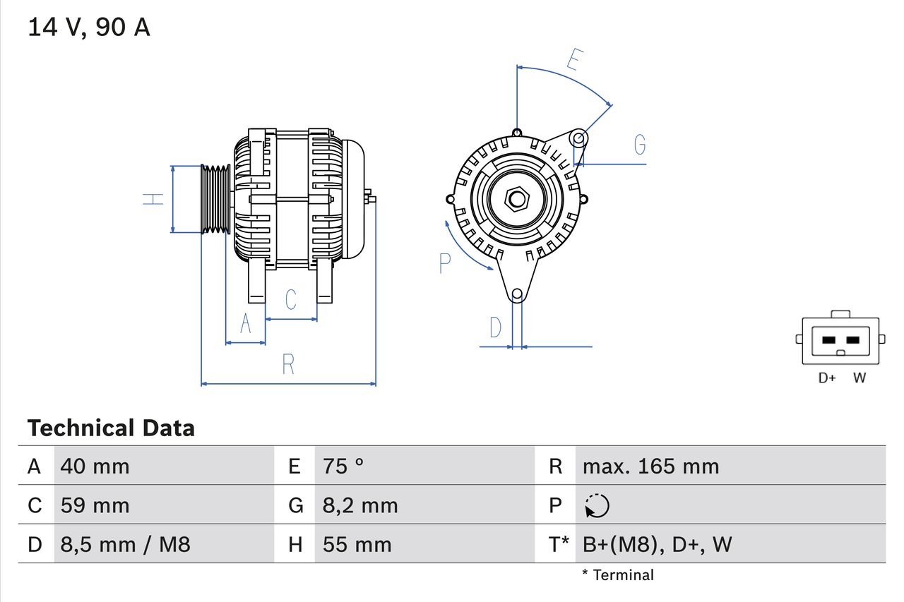 BOSCH 0 986 038 380 Alternator