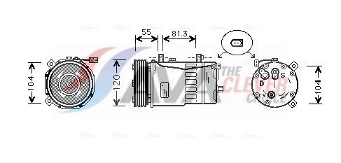 AVA CLEVER CHOICE AIK003 Compressor, air conditioning