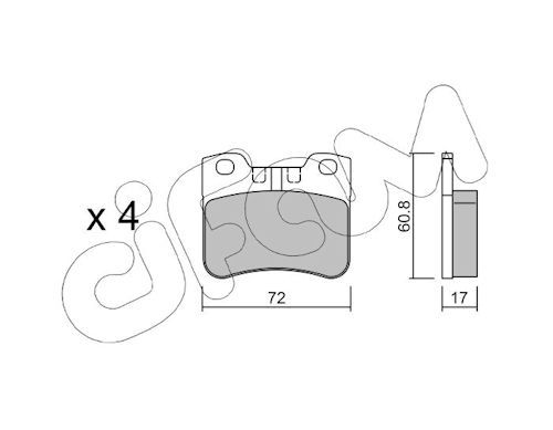 CIFAM 822-060-2 Brake pad set, disc brake