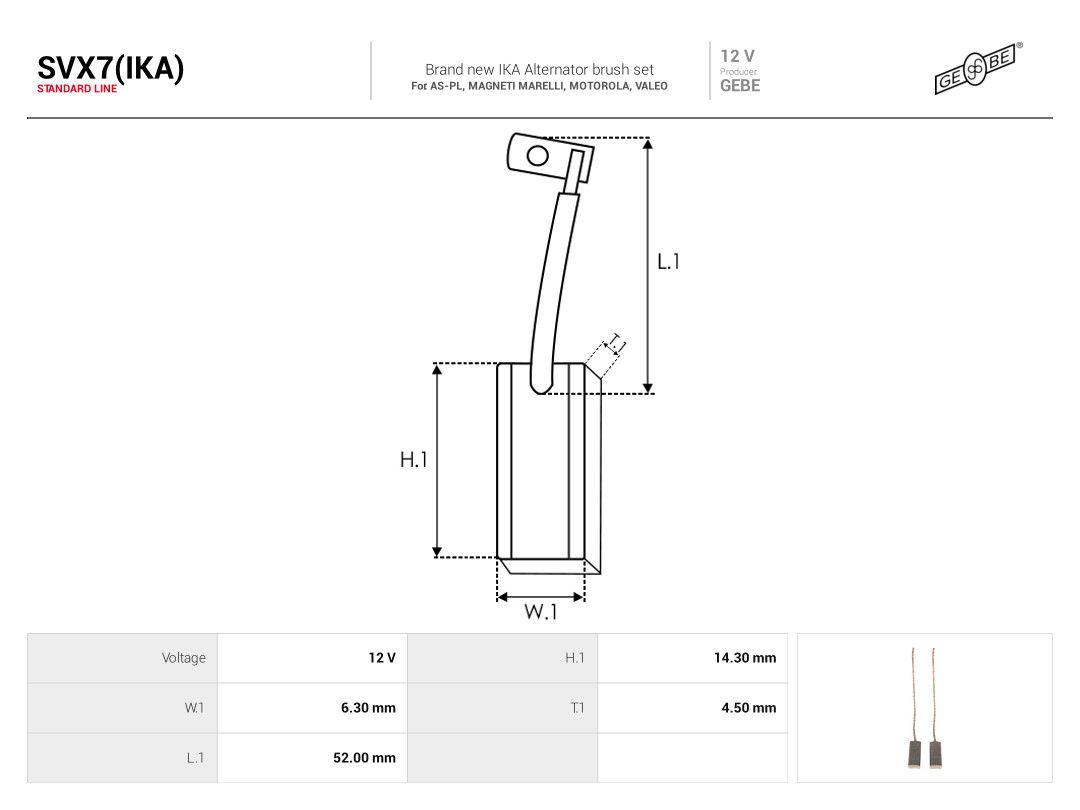 Carbon Brush, alternator-1
