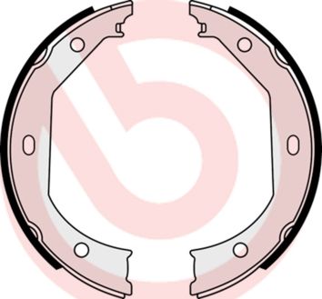 BREMBO S 06 509 Brake shoe set, parking brake
