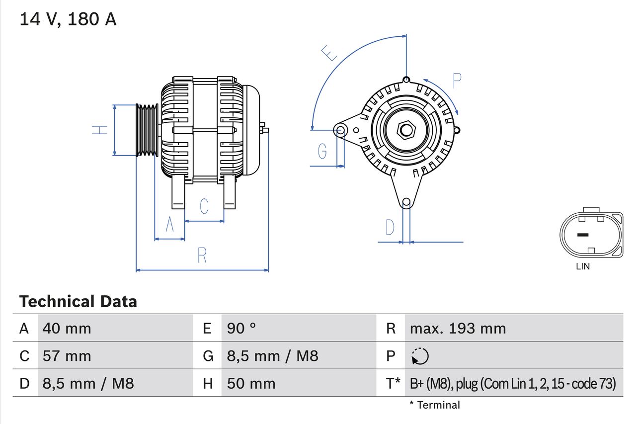 BOSCH 0 986 083 850 Alternator